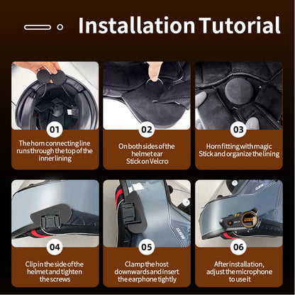 Bluetooth 5.3 Helmet Headset Wireless Hands-free Call Phone Kit Motorcycle Waterproof Earphone MP3 Music Player Speaker for Moto