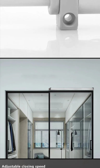 Sliding Door Buffer Automatic Door Closer Aluminum Alloy Wooden Door Screen Window Door Pneumatic Household Door Closer 80kg