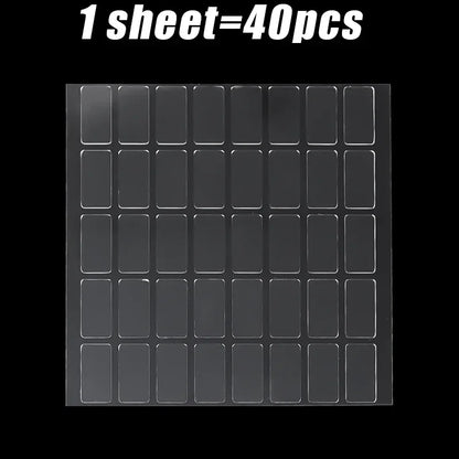 1000pcs Double Sided Gel Glue Pads DIY Removable Sticky Patch No Trace Wall Hanging Crafts Clear Round Square Self Adhesive Dots