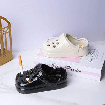 Ceramic Ashtray Ornaments, Crocs Ashtray, Office Home Living Room Decorative Slippers Ashtray