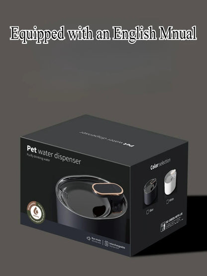 1 Silent Smart Pet Water Fountain, With Filter, Automatic Power-off, 3L Automatic Water Dispenser for Cats and Small Medium Dogs