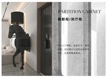 Organizer Living Room Cabinets Open Shelves Light Accent Modern Display Cabinet Storage Wall Luxury Vitrina Home Furniture