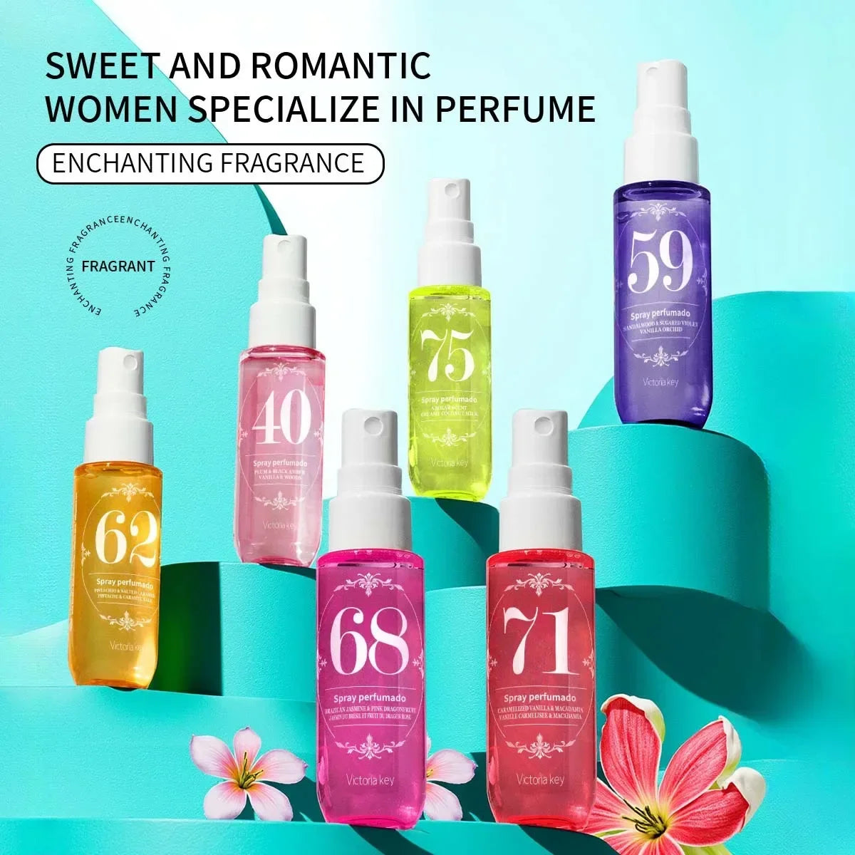 Body fragrance spray Fresh air Scent Long Fruity Non-irritating Portable Liquid Perfume Moisturizes Skin For Men And Women 90ml