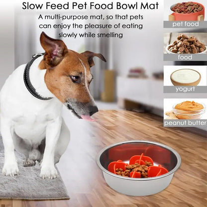 Pet Bowl Slow Feeder | Silicone Dog Slow Feeder Bowl Large Breed | Pet Slower Food Feeding Dishes Interactive Bloat Stop Dog Bow