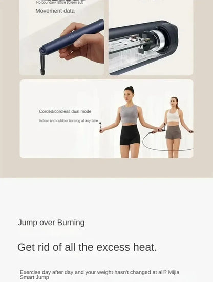 Xiaomi Mijia Smart Skipping Jump Rope XMSR-P803 Counter With Fit App Adjustable Calorie Calculation Sport Fitness Professional
