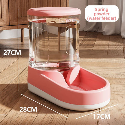 Pet drinking water machine automatic feeder high transparent large capacity feeding water feeder dog bowl cat bowl