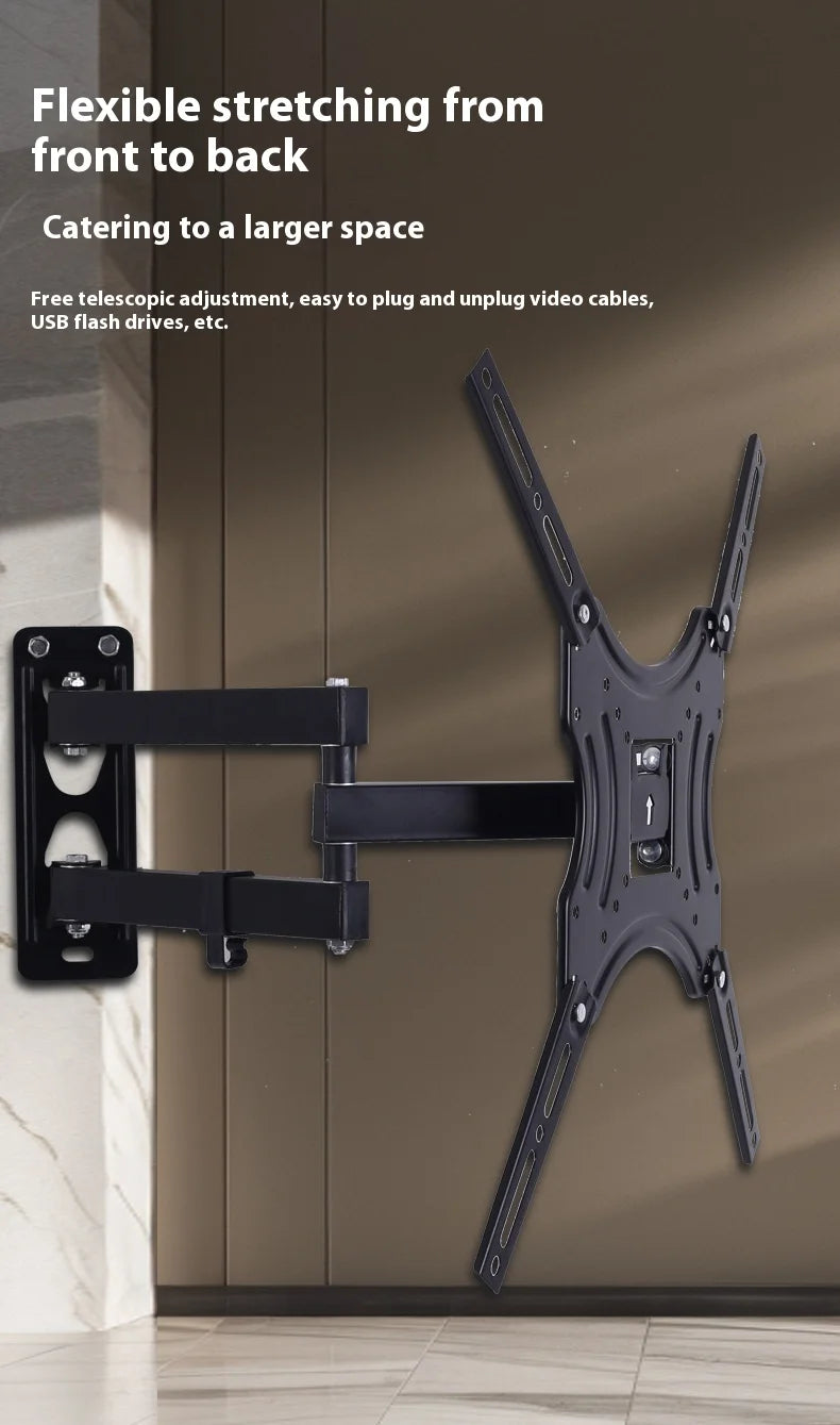 Universal Retractable TV Mounts Wall Mount Bracket LCD Monitor TV Stand Expansion Bracket Metal Flexible Arm Television Holder