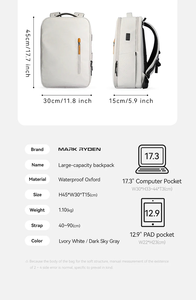 Mark Ryden 17.3''computer backpack men school backpack back to school travel backpack backpack student school backpack girls