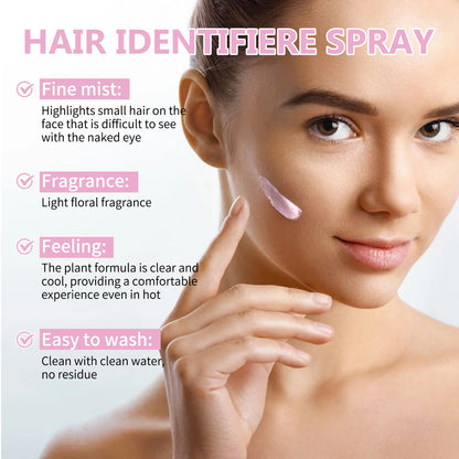 Hair Identifier Spray Hairless Painless Gentle Hair Growth Inhibitor for Shaving with Razor Face Hair Removal Dermaplaning Spray
