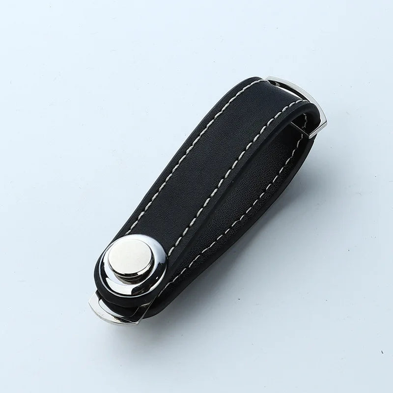 Car Key Pouch Bag Case Wallet Holder Chain Key Wallet Ring Collector Housekeeper Pocket Key Organizer Smart Leather Keychain