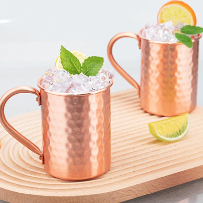 Copper Moscow Mule Mug Durable Coppery Beer Mugs Coffee Mug Milk Cup Pure Copper Bar Cup Drinkware Kitchen Supply
