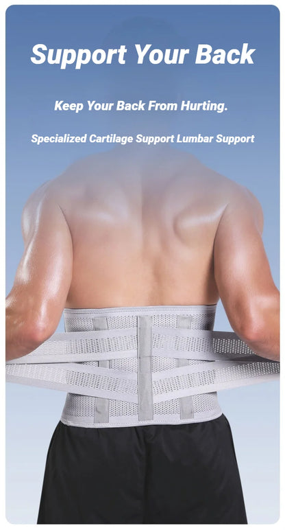 Adjustable Back Braces Waist Belt Men Women Lower Pain Relief Breathable Anti-Skid Spine Lumbar Support Trainer Trimmer Fitness
