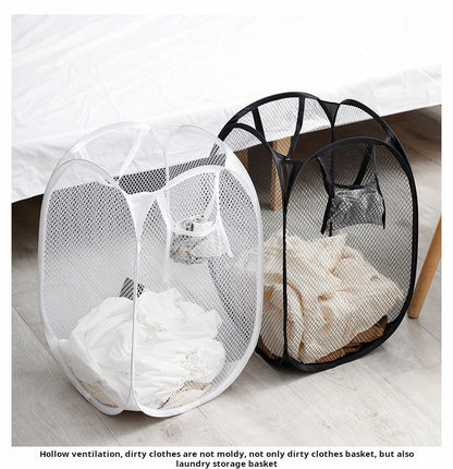 Dirty Clothes Basket Skeleton Ventilated Foldable Easy Storage Portable Large Capacity Clothes Basket