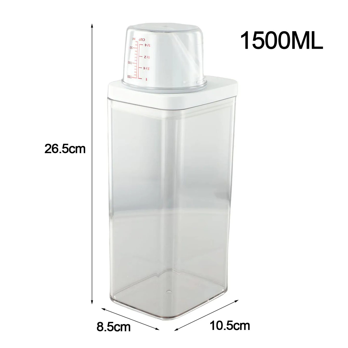 1PC High Quality Laundry Detergent Dispenser For Laundry Detergent Powder Kitchen Plastic Airtight Food Storage Containers