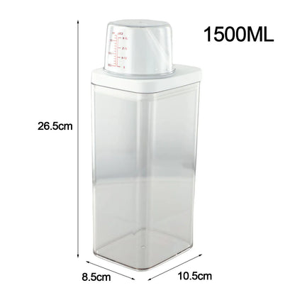 1PC High Quality Laundry Detergent Dispenser For Laundry Detergent Powder Kitchen Plastic Airtight Food Storage Containers