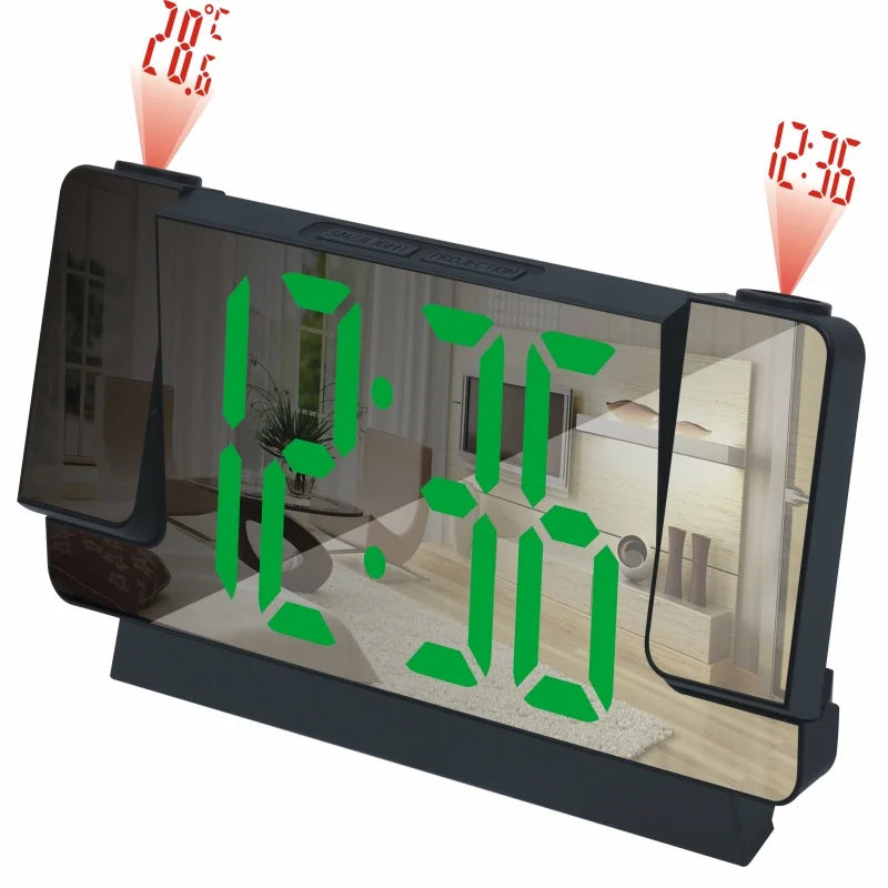 double projection clock LED clock Alarm Clock Digital clock 12/24H student Clock