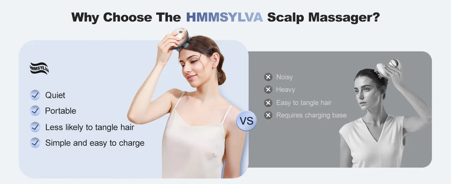 Electric Scalp Massager Handheld Portable  Scalp Massager Head Scratcher for Full Body Massage Deep Clean and Stress Relax.