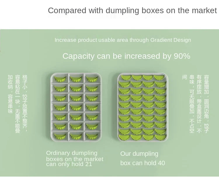 Food Storage Box, Fruit Egg Organizer, Refrigerator Fresh Keep Organizer, Kitchen Leak Proof Dumpling Storage Box