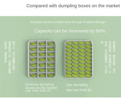Food Storage Box, Fruit Egg Organizer, Refrigerator Fresh Keep Organizer, Kitchen Leak Proof Dumpling Storage Box