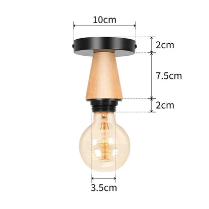 Led Lights for Room  Lamps for Living Room Wood Art Wood Light Modern Simple Retro Ceiling Light Entrance Lighting