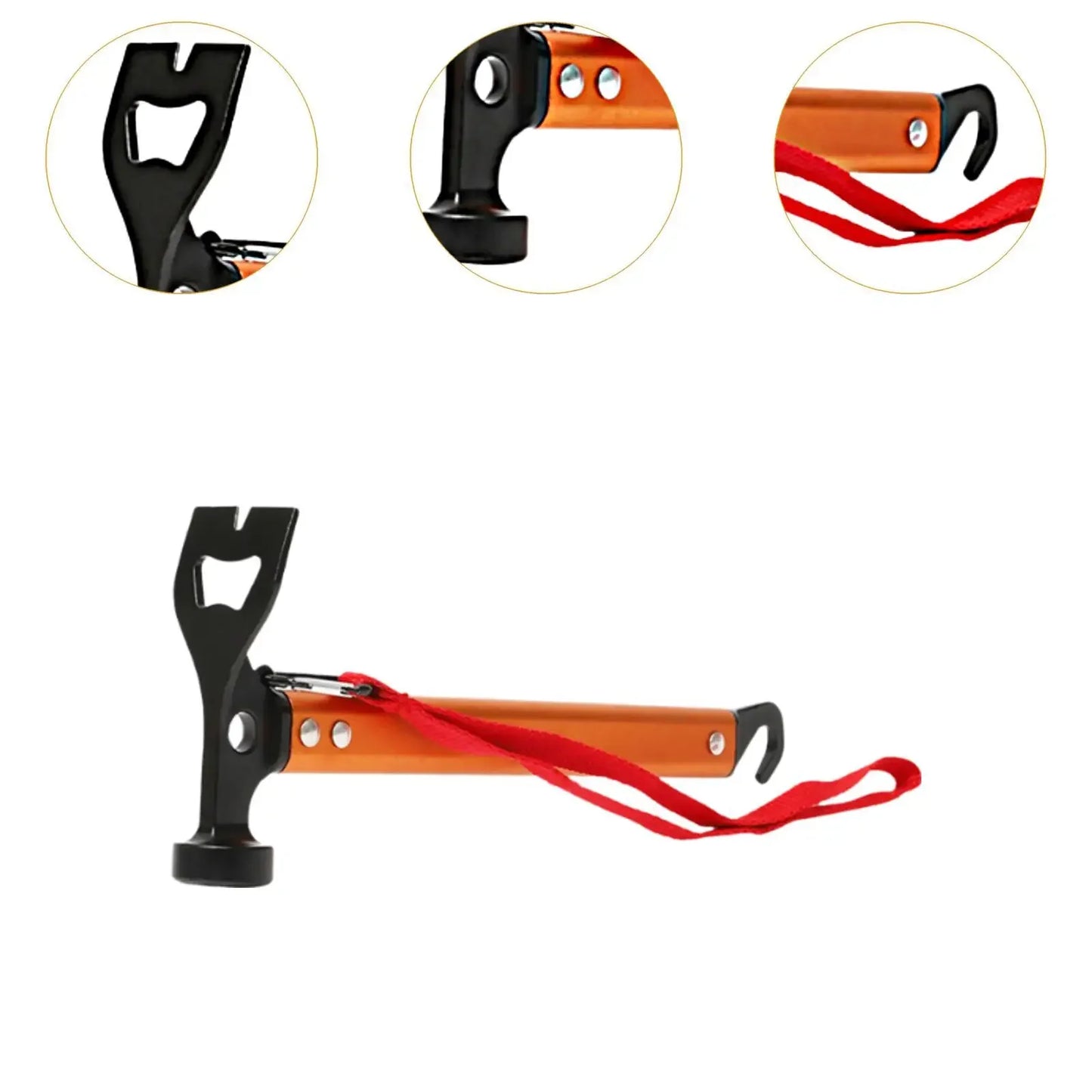 Professional Ultralight Camping Hammer - Survival Tool for Hiking, Mountaineering with Shockproof Grip, Portable Outdoor Gear