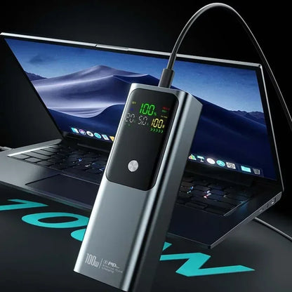 New PD100W Fast Charging Power Bank 20000mAh High Capacity Portable Charger External Spare Battery Laptop Powerbank for IPhone