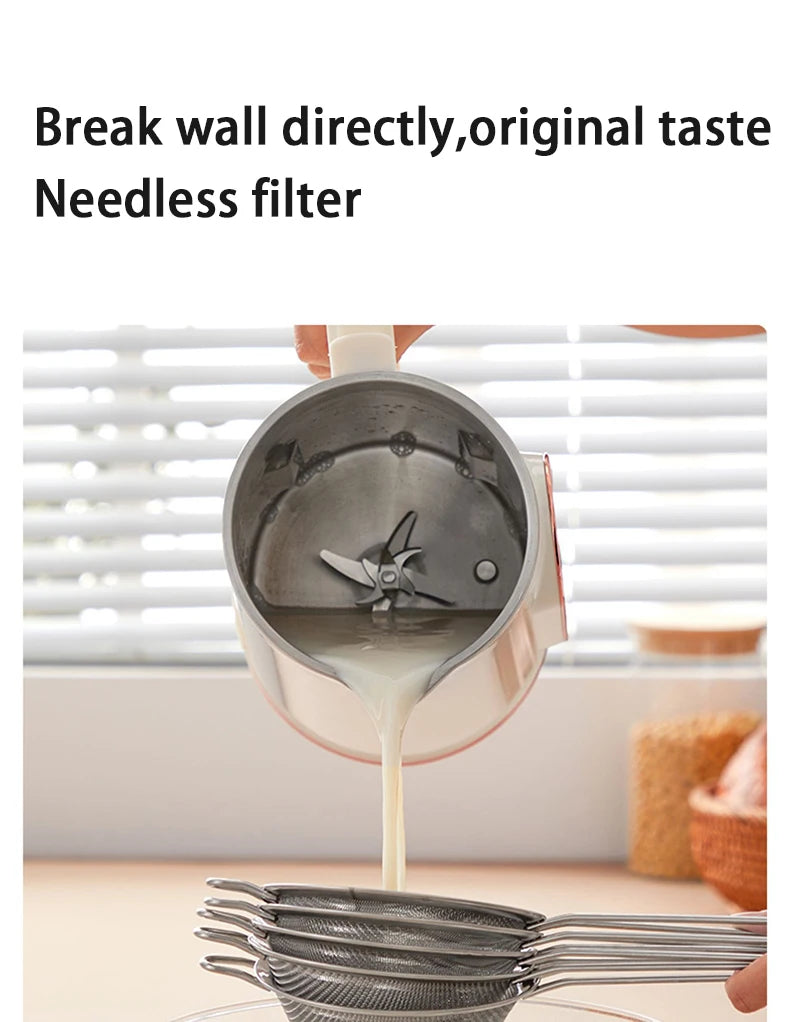 Fully Automatic Multifunctional Nut Milk Blender - Large Capacity 1500ml, Suitable For Making Nut Milk, Juice, Soy Milk For Home