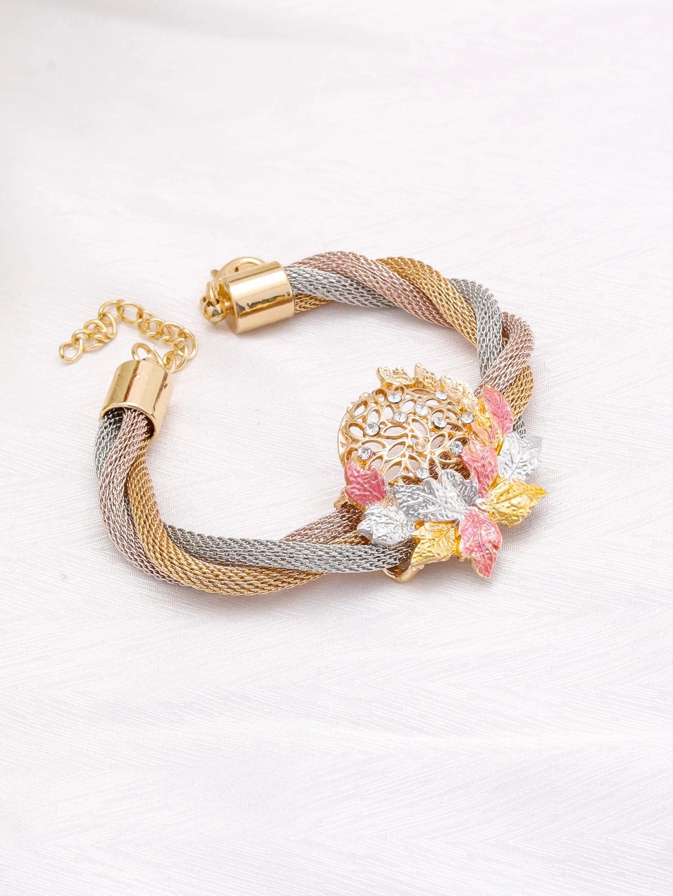 Women Multicolour Jewelry Set 18K Gold Plated Necklace Set Wedding Bridal Fashion Tassels Necklace Earrings Ring Gift