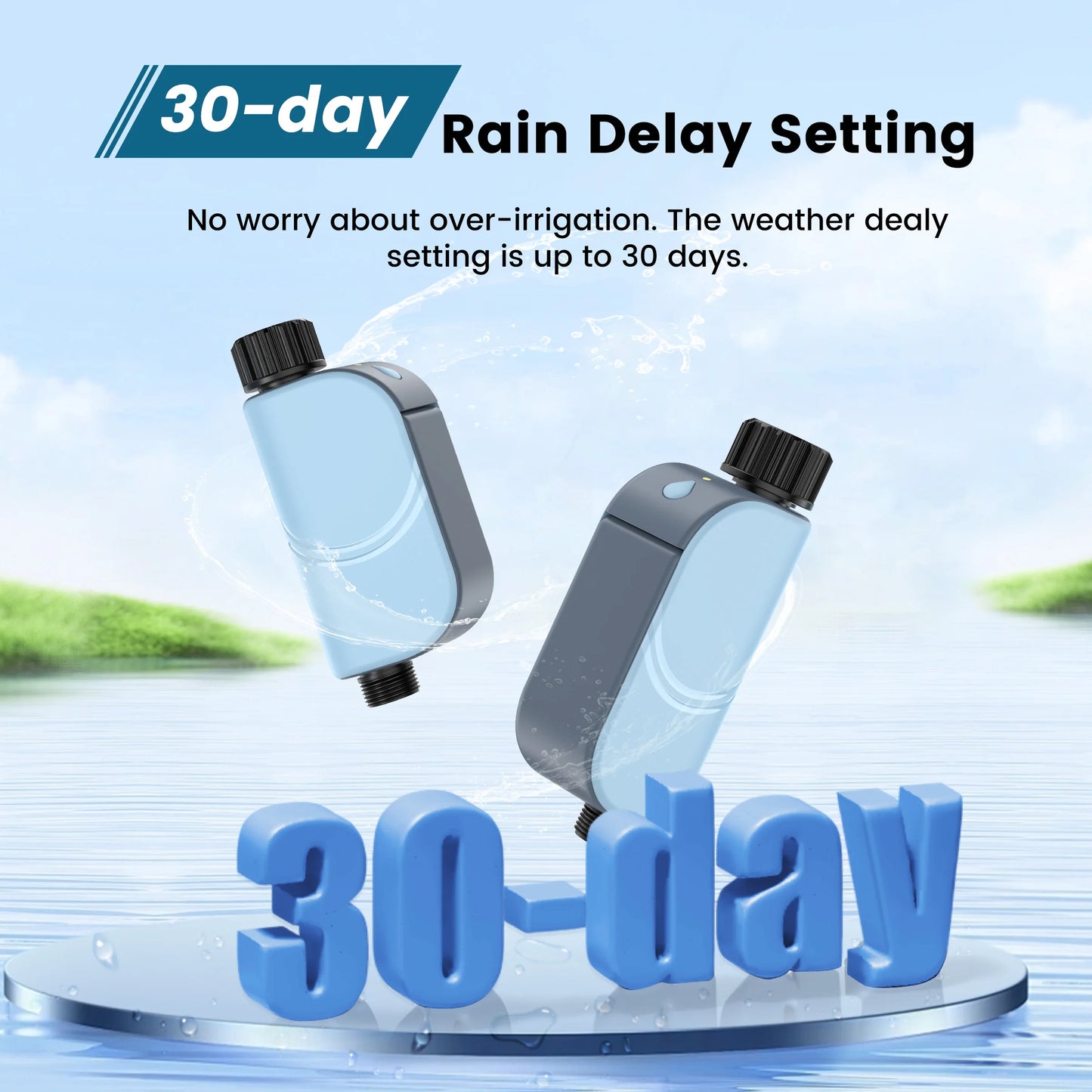 GIRIER Tuya Smart Water Timer WiFi Programmable Sprinkler Controller for Garden Hose Irrigation No Hub Required Works with Alexa