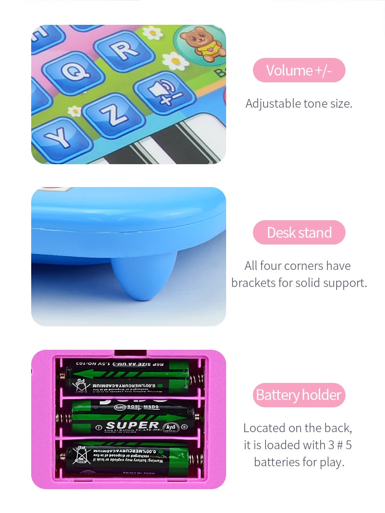 Educational Learning Machine Toys, Electronic Study Game for 3+ Year Old's Girls Boys Gift Birthday Presents Child Kids Computer