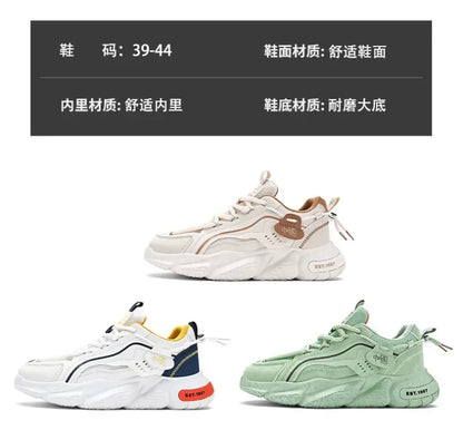 Men's Sneakers 2025 Spring Comfortable Non-slip Outdoor Running Shoes Elasticity Platform Basketball Athletic Tenis Masculino