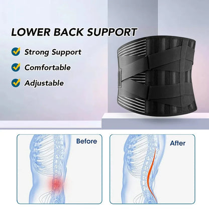Back Waist Lumbar Support Belt Orthopedic Brace Posture Men Women Corset Spine Decompression for Waist Traine Tighten Abdomen