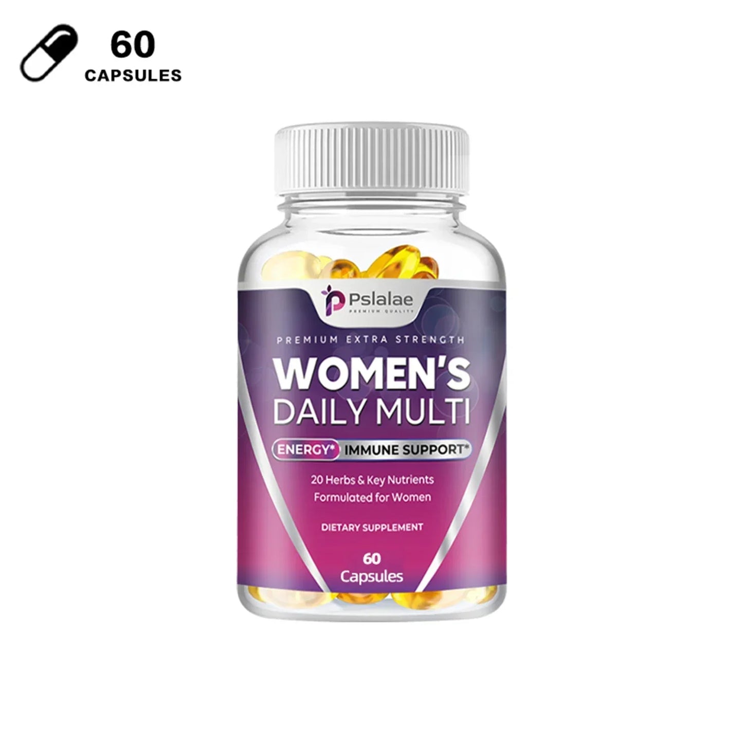 Women's Multivitamin Capsules Contain A Perfect Blend of Biotin, Calcium and Zinc To Support Immune Function and Energy