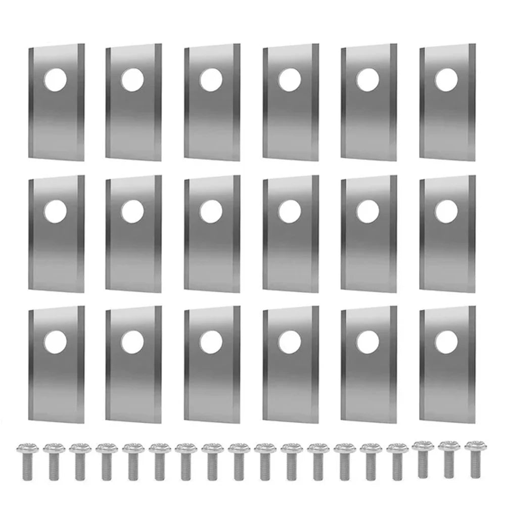 18Pcs Blades Replacement Stainless Steel Lawn Mower Cutting Blade Set Single Hole Lawn Mower Blade for Worx Landroid Lawn Mowers