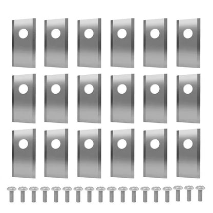 18Pcs Blades Replacement Stainless Steel Lawn Mower Cutting Blade Set Single Hole Lawn Mower Blade for Worx Landroid Lawn Mowers