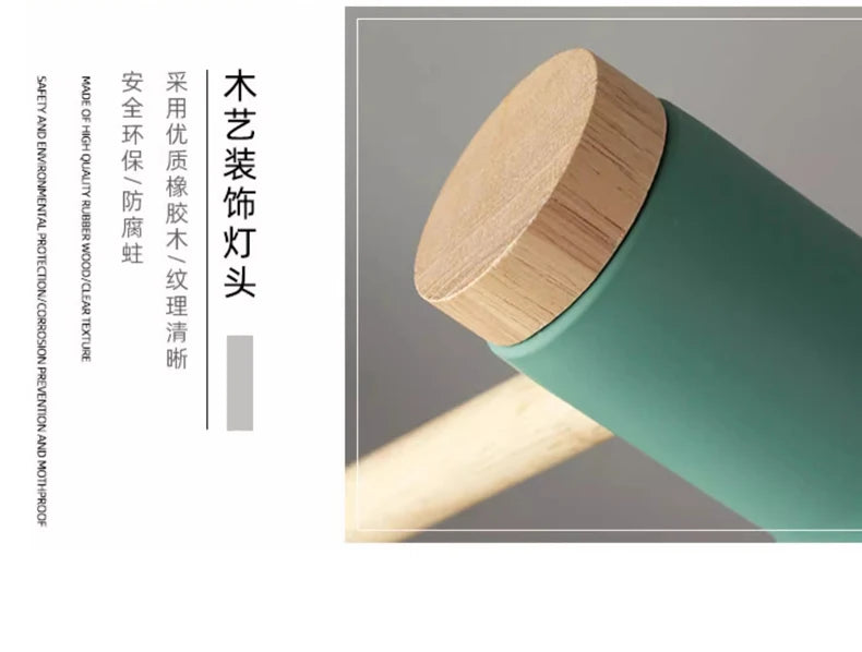 Nordic Decorative Eye Protection Small Table Lamp Modern Simple Cute Exquisite Bedroom Desk Bedside Lamp Girl Macaron Wood Lamp