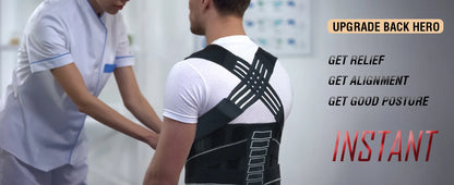 Back Brace Posture Corrector for Women and Men Adjustable Shoulder Straightener Full Back Lumbar Support Belt Lower Pain Relief