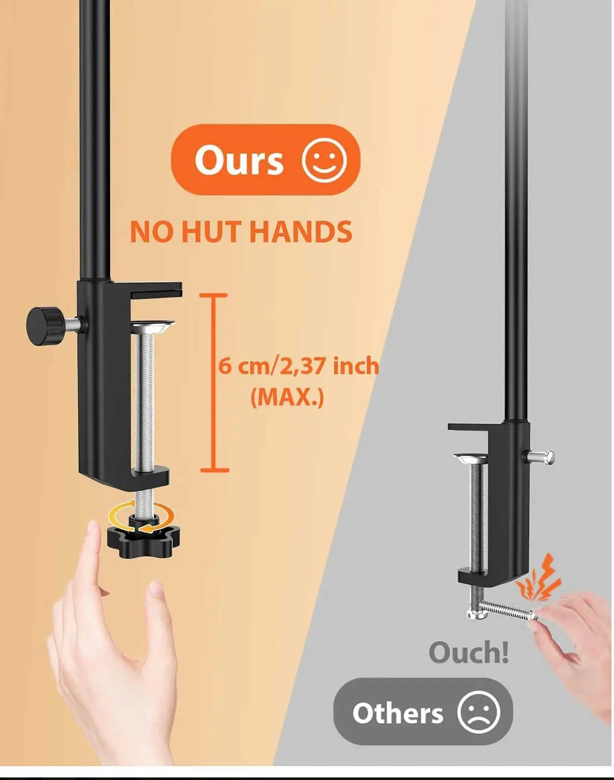 LED Desk Lamp for Office Home, Eye-Caring Desk Light Lamp with Stepless Dimming Adjustable Flexible Gooseneck Adjustable Light