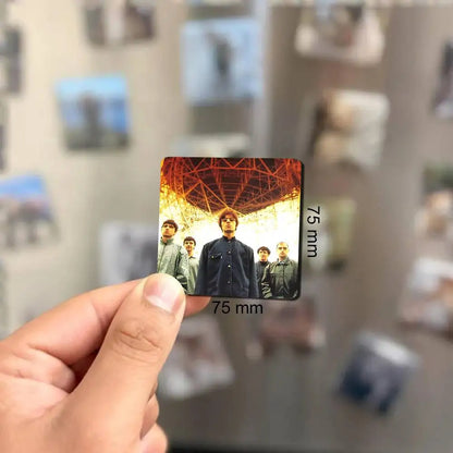 Rock O-Oasis Band  Fridge Magnet Photo Personalized For Office Family Kitchen Refrigerator Friends Gift Holiday Decor