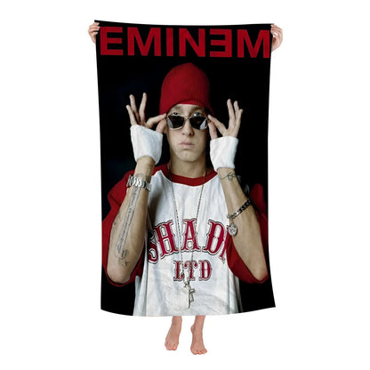 Super Rapper E-Eminems Cartoon Beach Towel Cute Kawaii Room Decor Bath Girls Children Hand Towels For Bathroom Shower