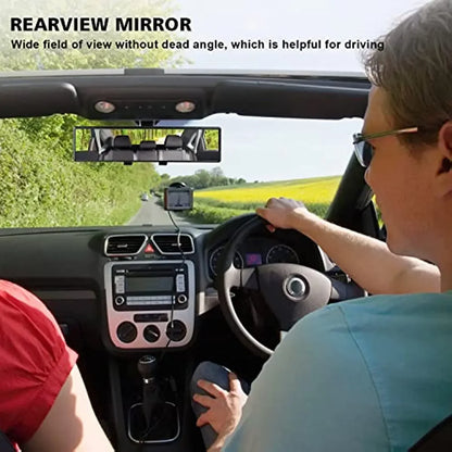 Car rearview mirror, reversing mirror, large field of view, wide-angle mirror, interior auxiliary white mirror for cars