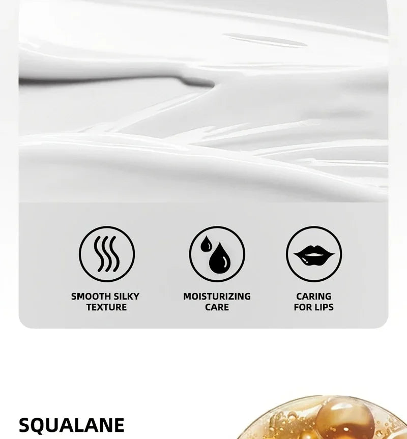 BEAUTY GLAZED Nourishing Lip Balm with Plant Squalane and Amino Acids, Natural Oil-Based, Long-Lasting Moisture Plant Squalane