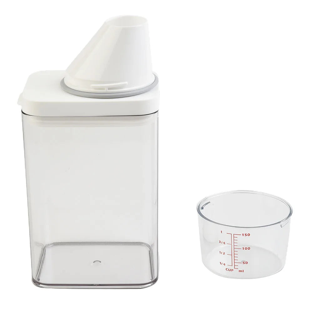 1PC High Quality Laundry Detergent Dispenser For Laundry Detergent Powder Kitchen Plastic Airtight Food Storage Containers
