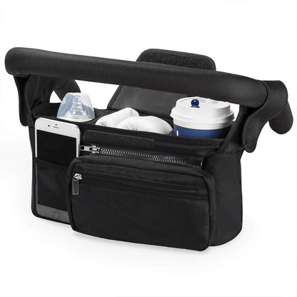 troller Caddy Stroller Organizer With Cup Holder, Non Slip Straps Stroller Bag for Phone, Pet Stroller Accessories