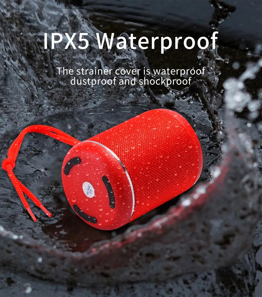 Bluetooth Speaker TG517 Portable Mini Wireless Soundbar for Outdoor Indoor Loudspeaker Support TF Card FM Radio IPX5 Waterproof