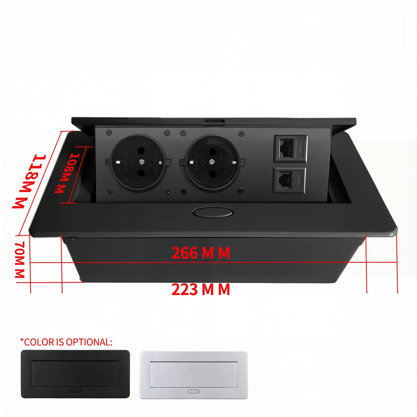 Multifunctional Slow-Rise Pop-Up Socket with USB/HDMI - Aluminum Alloy Embedded Conference Desk Socket