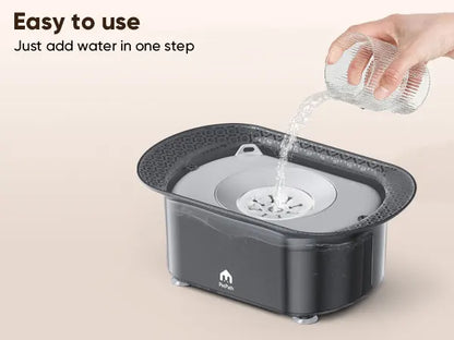 PETPATH No Spill Dog Water Bowl 2.2L (75oz) Large Capacity Anti-Splash Design – Reduces Refill Frequency for All Dogs