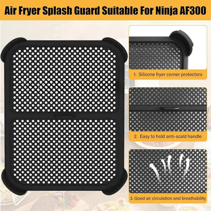 Air Fryer Splash Guard for Ninja AF300 Models Reusable Air Fryer Liners  Silicone Air Fryer Splash Pad Shield Baking Accessories
