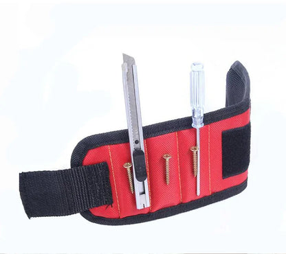 Magnetic Wristband for Holding Screws Nails Drilling Bits Wrist Tool Holder Belts with Strong Magnets five Rows of Ten Magnets