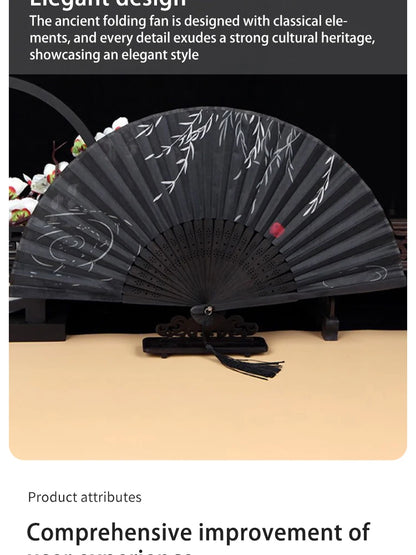 Folding Hand Fan, Retro Style Folding Fan, Birthday Gift, For Dance Performance, Decoration Props